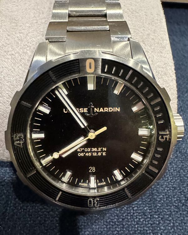 2023 Ulysse Nardin Diver 42MM Black Dial Steel Bracelet (8163-175/92)
