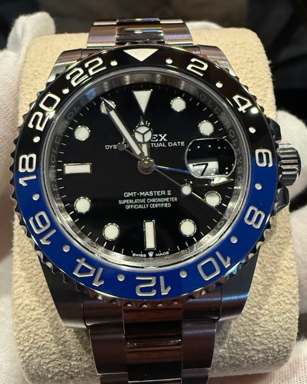 No Reserve - 2022 Rolex GMT-Master II "Batman" 40MM Black Dial Oyster Bracelet (126710BLNR)