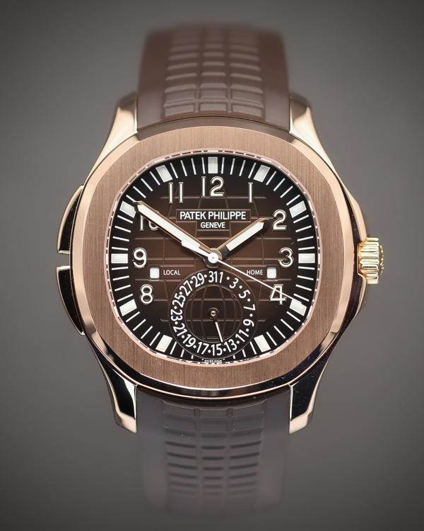 2017 Patek Philippe Aquanaut Travel Time 40.8MM Brown Dial Rubber Strap (5164R-001)