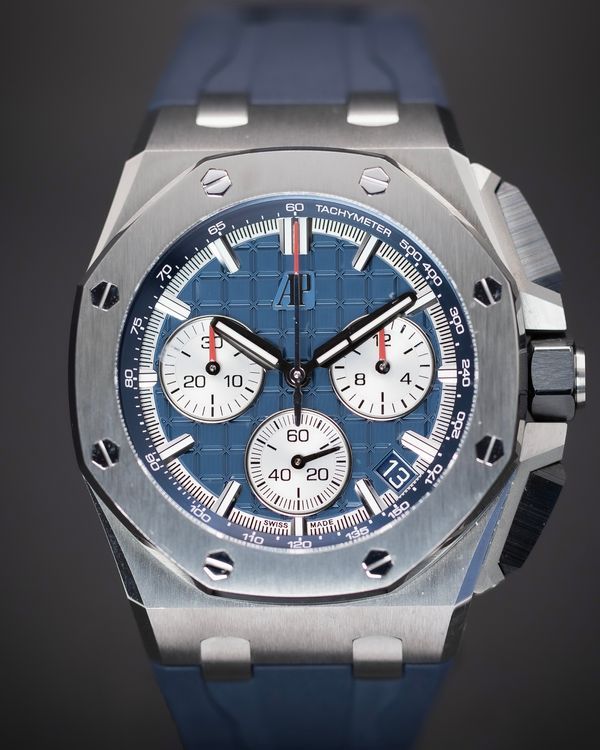 2022 Audemars Piguet Royal Oak Offshore Offshore Chronograph 43MM Blue Dial Rubber Strap (26420TI.OO.A027CA.01)