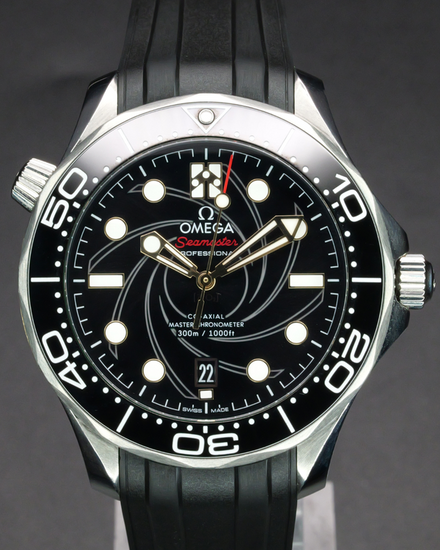 2019 Omega Seamaster Diver 300M “James Bond” L.E. 42MM Black Dial Rubber Strap (210.22.42.20.01.004)