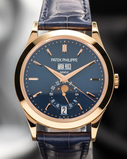 2020 Patek Philippe Annual Calendar 38.5MM Blue Dial Leather Strap (5396R-014)