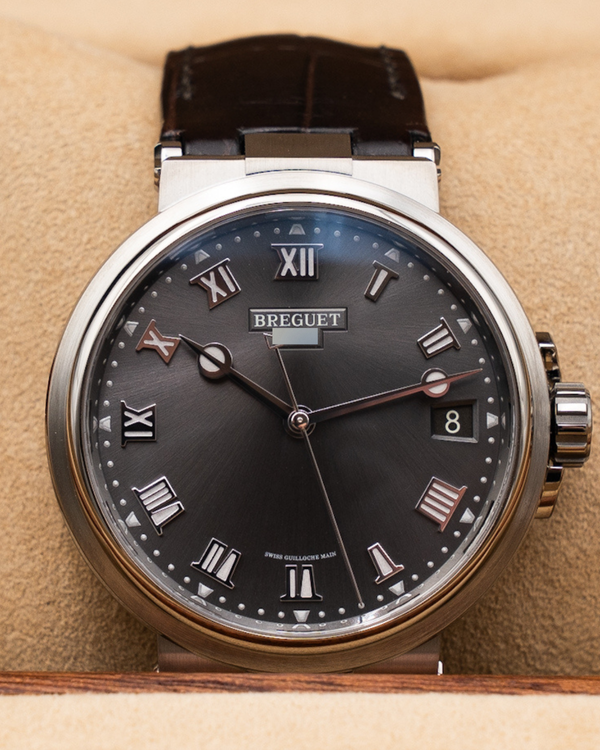 2026 Breguet Marine 40MM Black Dial Leather Strap (5517TI/G2/9ZU)