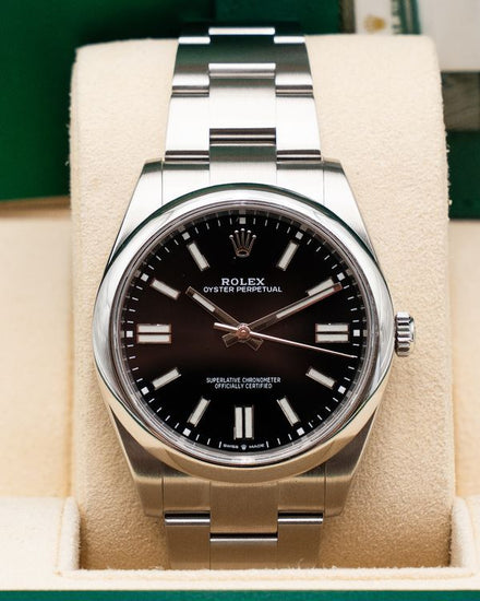 2022 Rolex Oyster Perpetual 41MM Black Dial Oyster Bracelet (124300)