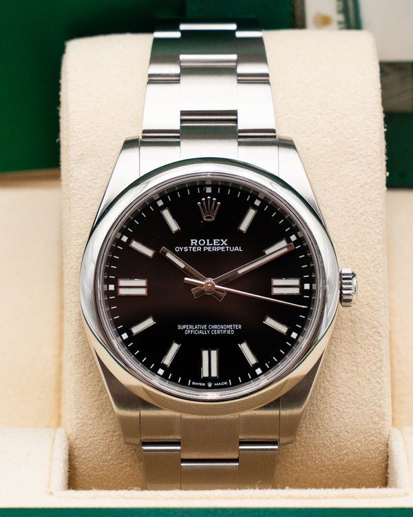 2022 Rolex Oyster Perpetual 41MM Black Dial Oyster Bracelet (124300)