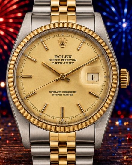 No Reserve - Rolex Datejust 36MM Champagne Dial Aftermarket Two-Tone Jubilee Bracelet (1601)