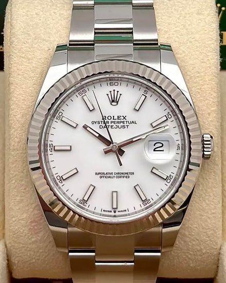 2022 Rolex Datejust 41MM White Dial Oyster Bracelet (126334)
