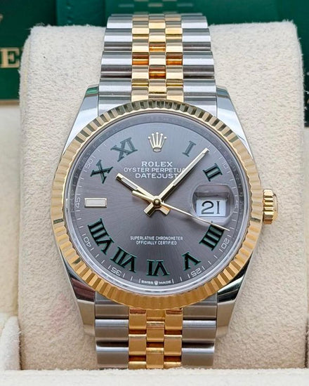 2023 Rolex Datejust "Wimbledon" 36MM Slate Dial Two-Tone Jubilee Bracelet (126233)