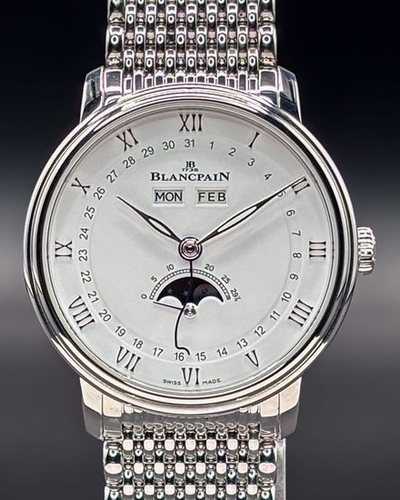 2023 Blancpain Villeret Quantieme Complet 40MM White Dial Steel Bracelet (6264 1127 MMB)