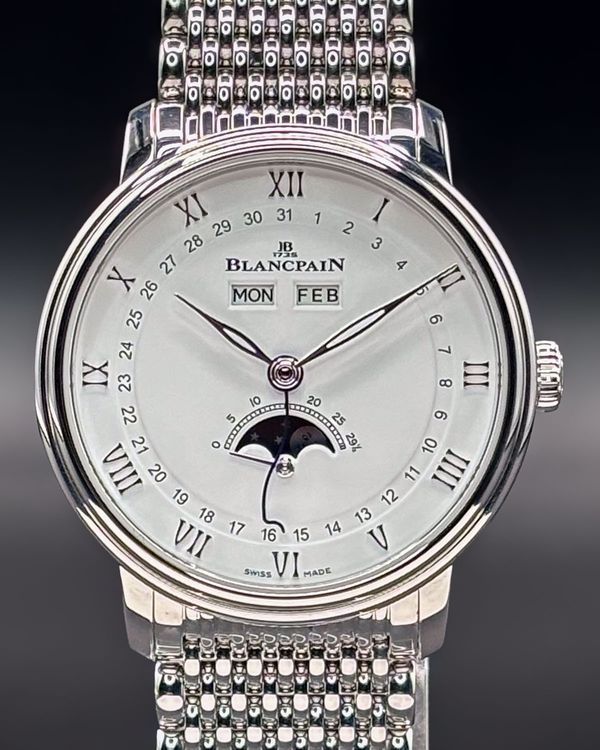 2023 Blancpain Villeret Quantieme Complet 40MM White Dial Steel Bracelet (6264 1127 MMB)