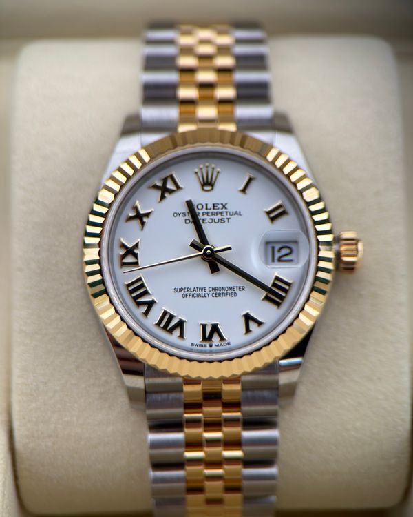 2025 Rolex Datejust 31MM White Dial Two-Tone Super Jubilee Bracelet (278273)