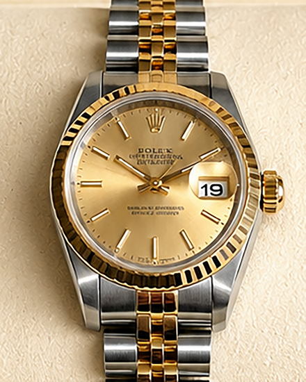 Rolex Lady-Datejust 26MM Champagne Dial Two-Tone Jubilee Bracelet (69173)