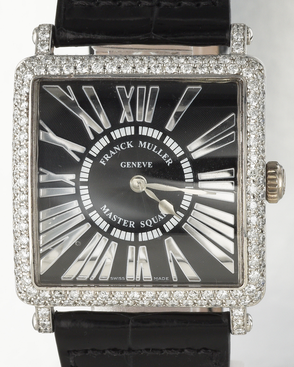 Franck Muller Master Square 32MM Black Dial Leather Strap (6002 M QZ)