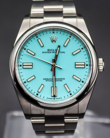 2020 Rolex Oyster Perpetual 41MM Turquoise Dial Oyster Bracelet (124300)
