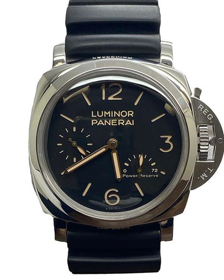 2014 Panerai Luminor 1950 3 Days 47MM Black Dial Rubber Strap (PAM00423)