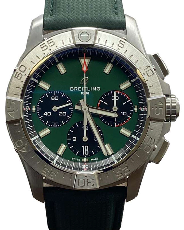 Breitling Avenger 42MM Green Dial Textile Strap (AB0146101L1X1)