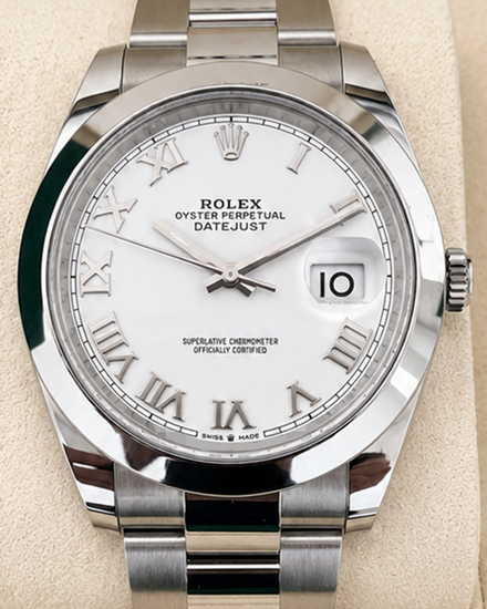 2026 Rolex Datejust 41MM White Dial Oyster Bracelet (126300)