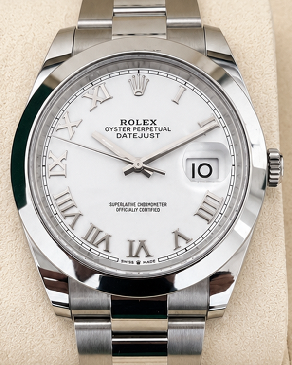 2026 Rolex Datejust 41MM White Dial Oyster Bracelet (126300)