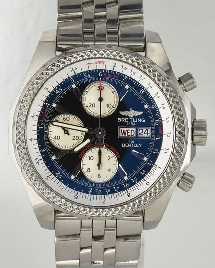 Breitling Bentley GT Chronograph 44.8MM Black Dial Steel Bracelet (A13362)