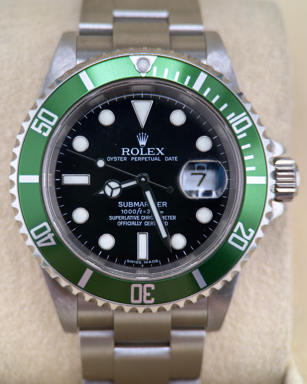 (Z Serial) Rolex Submariner Date "Kermit" 40MM Black Dial Oyster Bracelet (16610LV)