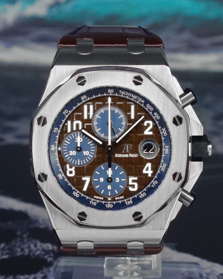 2019 Audemars Piguet Royal Oak Offshore Chronograph "Havana" 42MM Brown Dial Leather Strap (26470ST.OO.A099CR.01)
