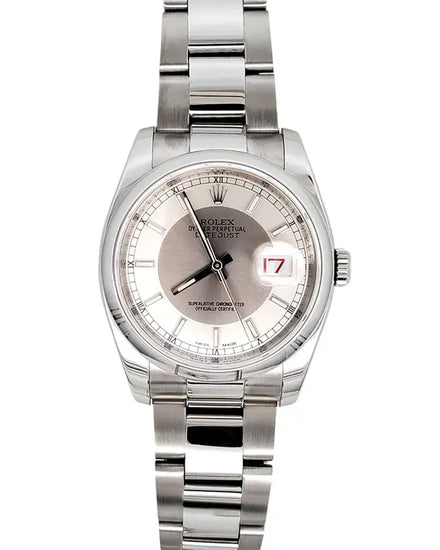 Rolex Datejust 36MM Silver “Tuxedo” Dial Oyster Bracelet (116200)