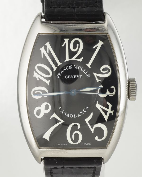 Franck Muller Casablanca 33.4MM Black Dial Leather Strap (6850MC)