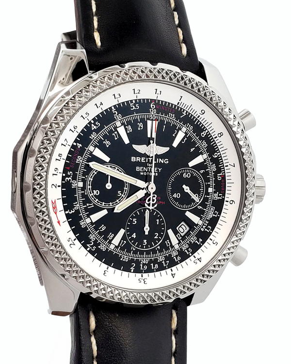 Breitling Bentley Motors 49MM Black Dial Leather Strap (A25362)