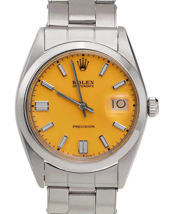 Rolex Oyster Precision Date 34MM Aftermarket Yellow Dial Oyster Bracelet (6694)