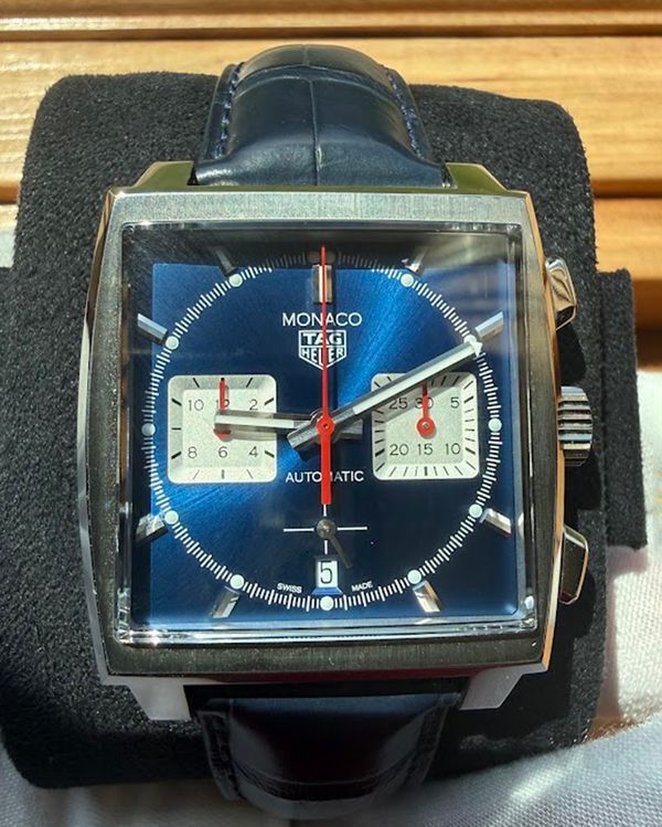 No Reserve - 2023 Tag Heuer Monaco "Steve McQueen" 39MM Blue Dial Steel Bracelet (CBL2111.FC6453))