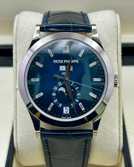 2026 Patek Philippe Complications 38.5MM Blue Dial Leather Strap (5396G-017)