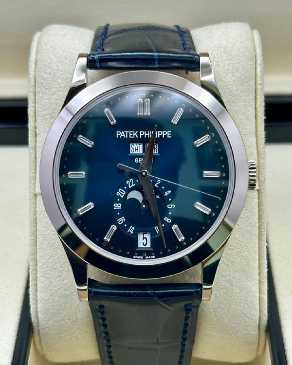 2026 Patek Philippe Complications 38.5MM Blue Dial Leather Strap (5396G-017)