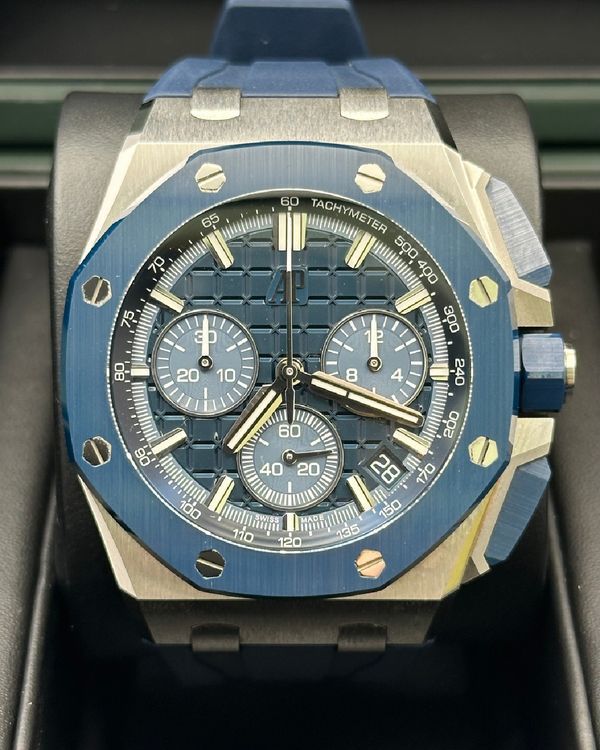 2025 Audemars Piguet Royal Oak Offshore Chronograph 43MM Blue Dial Rubber Strap (26420SO.OO.A029VE.01)