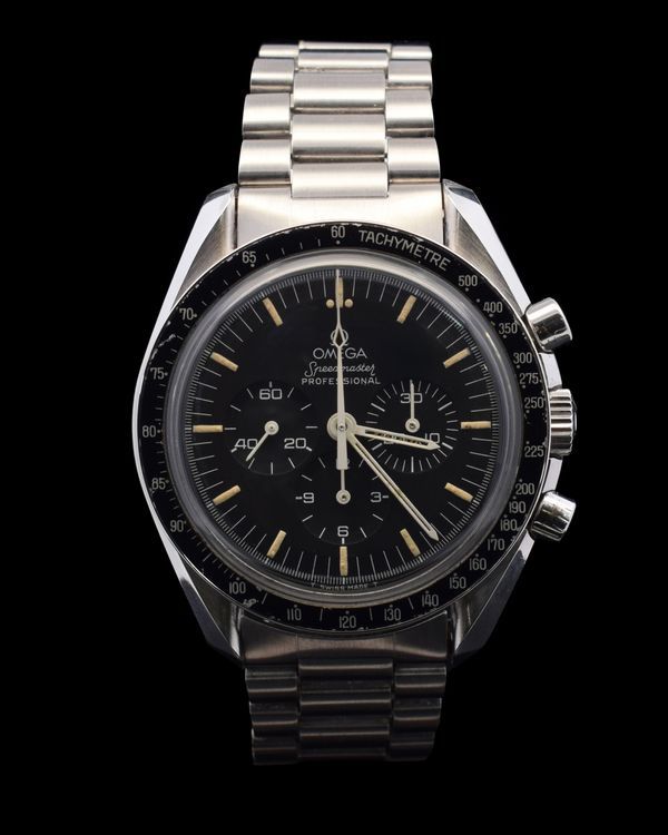 Omega Speedmaster Professional Moonwatch 42MM Black Dial Steel Bracelet (145.022)