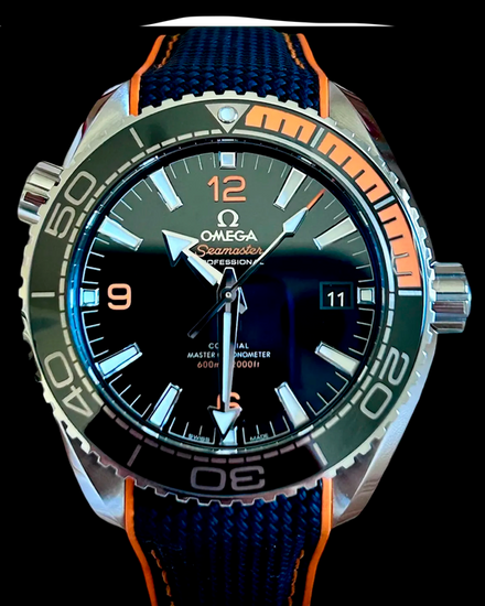 No Reserve - 2022 Omega Seamaster Planet Ocean 43.5MM Black Dial Rubber Strap (215.32.44.21.01.001)