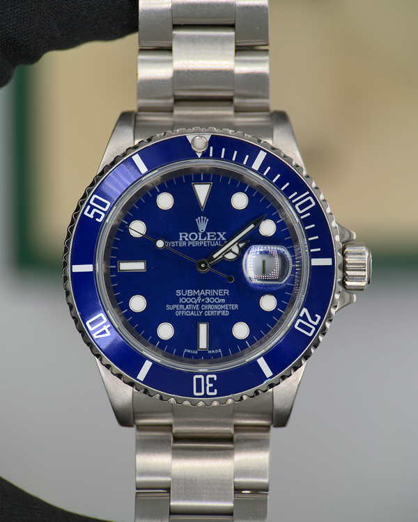 2008 Rolex Submariner Date 40MM Aftermarket Blue Dial Oyster Bracelet (16610)