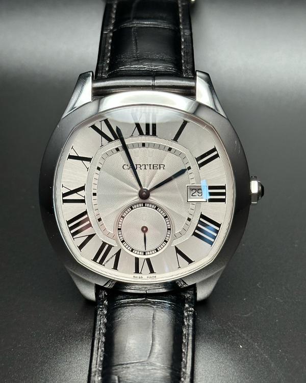 2019 Cartier Drive De Cartier 41MM Silver Dial Leather Strap (WSNM0015)