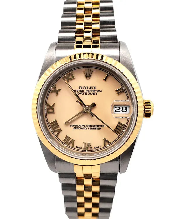 Rolex Datejust 31MM Cream Roman Dial Two-Tone Jubilee Bracelet (68273)