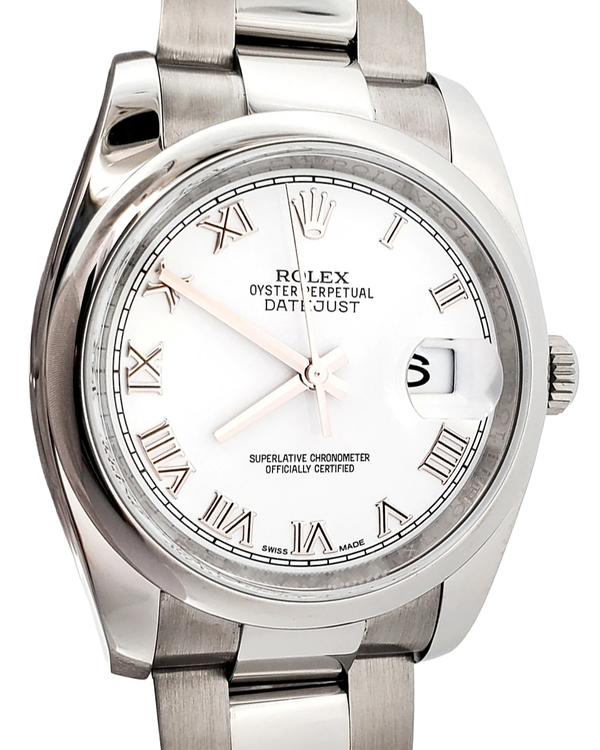 2017 Rolex Datejust 36mm White Dial Oyster Bracelet (116200)