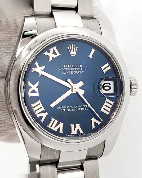 2018 Rolex Datejust 31MM Blue Roman Dial Oyster Bracelet (178240)