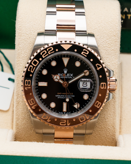 2022 Rolex GMT-Master II "Rootbeer" 40MM Black Dial Two-Tone Oyster Bracelet (126711CHNR)