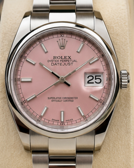 2015 Rolex Datejust 36MM Pink Dial Oyster Bracelet (116200)