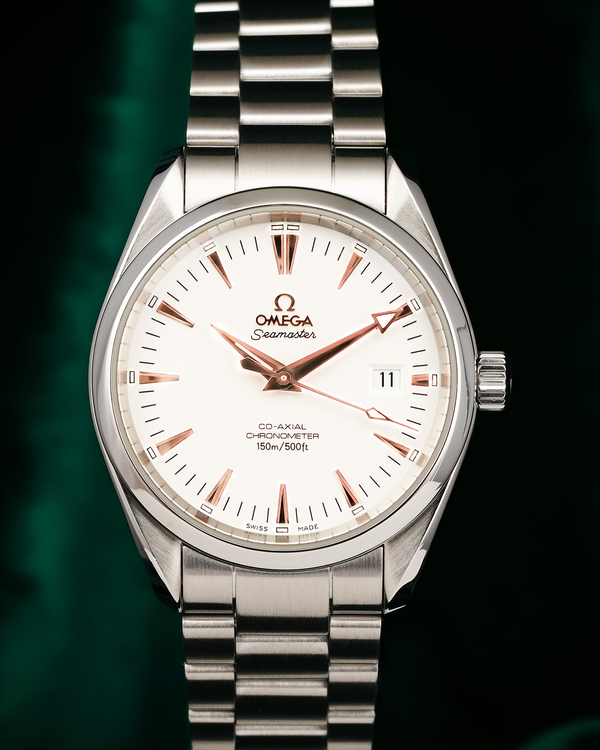 No Reserve - 2008 Omega Seamaster Aqua Terra 150M 39.2MM White Dial Steel Bracelet (2503.34.00)