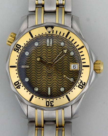No Reserve - Omega Seamaster 300 36MM Aged Blue "Champagne" Dial Two-Tone Bracelet (2352.80)