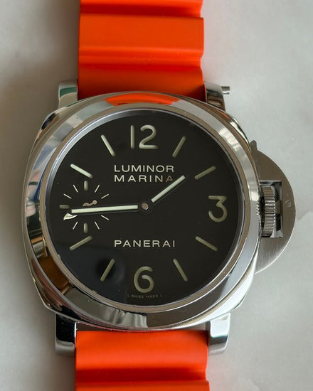 Panerai Luminor Marina Base 44MM Black Dial Rubber Strap (PAM00111)