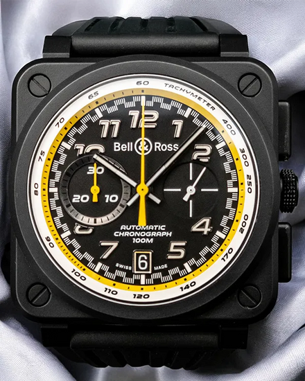 Bell & Ross BR 03 - 94 "F1 Team" L.E. 42MM Black Dial Rubber Strap (BR0394-RS20/SRB)