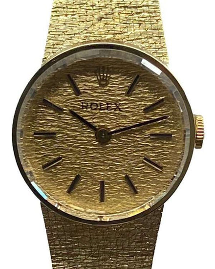 Rolex Vintage Precision 22MM Champagne Dial Yellow Gold Bracelet (8344)