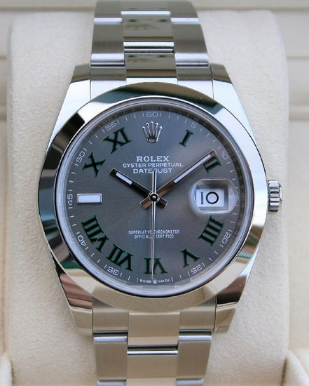 Rolex Datejust "Wimbledon" 41MM Slate Dial Oyster Bracelet (126300)