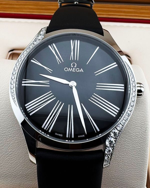 Omega De Ville Trésor 36MM Quartz Black Dial Leather Strap (428.17.39.60.01.001)