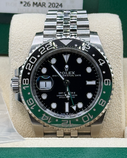 2024 Rolex GMT-Master II "Sprite" 40MM Black Dial Jubilee Bracelet (126720VTNR)